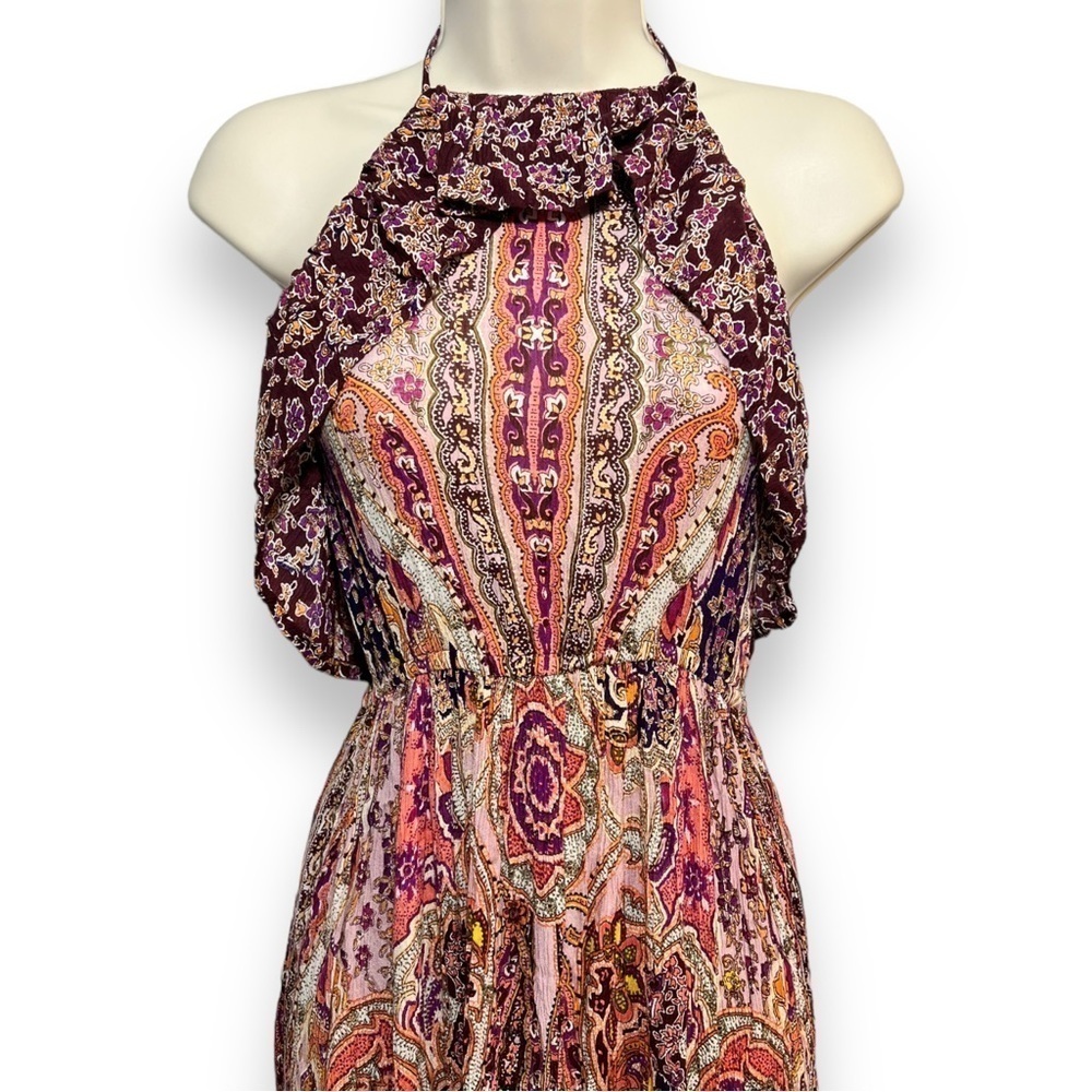 MIAMI Boho Halter Maxi Dress Size Small